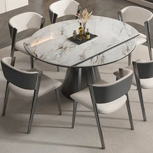 White Marble Round Dining Table Kitchen