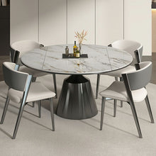 White Marble Round Dining Table Kitchen