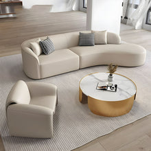 Tech Cloth Upholstered Modern 3-Seat Sofa With Foam Fill And No Distressing Off-White