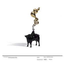 Modern Simple Resin Flocking Animal Character Cartoon - ALINDA DECOR