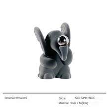Modern Simple Resin Flocking Animal Character Cartoon - ALINDA DECOR