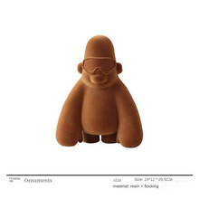 Modern Simple Resin Flocking Animal Character Cartoon - ALINDA DECOR