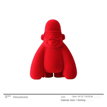 Modern Simple Resin Flocking Animal Character Cartoon - ALINDA DECOR