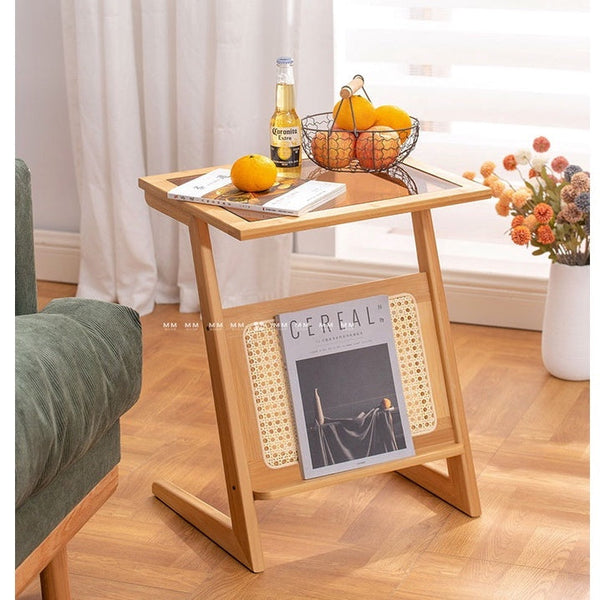 โต๊ะกาแฟ ดีไซน์หวายสาน สไตล์มินิมอล เครื่องใช้ในบ้าน/เฟอร์นิเจอร์/โต๊ะ