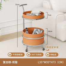 โต๊ะกาแฟข้างโซฟาห้องนั่งเล่นนอร์ดิกแบบเคลื่อนย้ายได้หลายชั้นรถเข็นห้องนอน nightstand ระเบียง - ALINDA DECOR