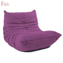 ห้องนั่งเล่นเก้าอี้โซฟาผ้าอัดจีบนุ่มสบายพับได้เก้าอี้โซฟานั่งบนพื้นสีเหลือง 3