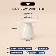 โต๊ะน้ำชาแบบเรียบง่ายโต๊ะกาแฟพลาสติกใสเช้าสไตล์นอร์ดิกทรงกลมสวยงามทันสมัยเฟอร์นิเจอร์ห้องนอน - ALINDA DECOR