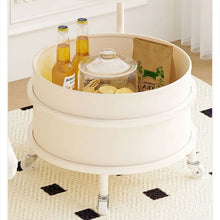 โต๊ะกาแฟข้างโซฟาห้องนั่งเล่นนอร์ดิกแบบเคลื่อนย้ายได้หลายชั้นรถเข็นห้องนอน Nightstand ระเบียง