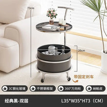 โต๊ะกาแฟข้างโซฟาห้องนั่งเล่นนอร์ดิกแบบเคลื่อนย้ายได้หลายชั้นรถเข็นห้องนอน nightstand ระเบียง - ALINDA DECOR