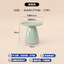 โต๊ะน้ำชาแบบเรียบง่ายโต๊ะกาแฟพลาสติกใสเช้าสไตล์นอร์ดิกทรงกลมสวยงามทันสมัยเฟอร์นิเจอร์ห้องนอน - ALINDA DECOR