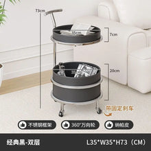 โต๊ะกาแฟข้างโซฟาห้องนั่งเล่นนอร์ดิกแบบเคลื่อนย้ายได้หลายชั้นรถเข็นห้องนอน nightstand ระเบียง - ALINDA DECOR