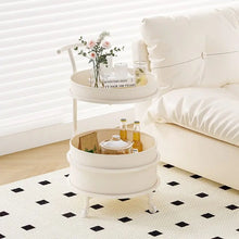 โต๊ะกาแฟข้างโซฟาห้องนั่งเล่นนอร์ดิกแบบเคลื่อนย้ายได้หลายชั้นรถเข็นห้องนอน nightstand ระเบียง - ALINDA DECOR