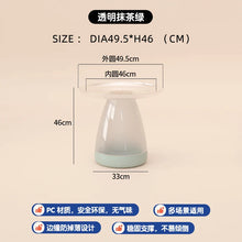 โต๊ะน้ำชาแบบเรียบง่ายโต๊ะกาแฟพลาสติกใสเช้าสไตล์นอร์ดิกทรงกลมสวยงามทันสมัยเฟอร์นิเจอร์ห้องนอน - ALINDA DECOR