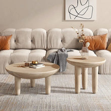 โมเดิร์นตารางไม้กาแฟสำหรับห้องนั่งเล่นเฟอร์นิเจอร์ในครัวเรือน Designer ด้านข้างโซฟาตารางระเบียงพักผ่อนรอบกาแฟตาราง - ALINDA DECOR