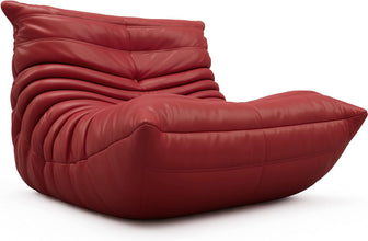 Soft Microfiber Leather Floor Lounge Chair Lazy Sofa Accent Chair for Living Room Bedroom - ALINDA DECOR