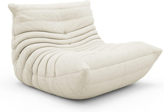 Soft Microfiber Leather Floor Lounge Chair Lazy Sofa Accent Chair for Living Room Bedroom - ALINDA DECOR