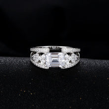 SITA Jewelry: S925 Sterling Silver Cut-Corner Square Emerald Ring - ALINDA DECOR