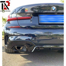 ดิฟฟิวเซอร์กันชนหลังสีดำเงาแบบ 340i สำหรับ BMW ซีรีส์ 3 รุ่น G20 G28 พรีเมียม สปอร์ต พร้อมปลายท่อไอเสีย