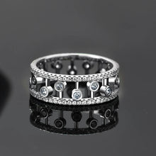 SITA Jewelry: White Gold-Plated 925 Silver Twisted Engagement and Wedding Ring - ALINDA DECOR