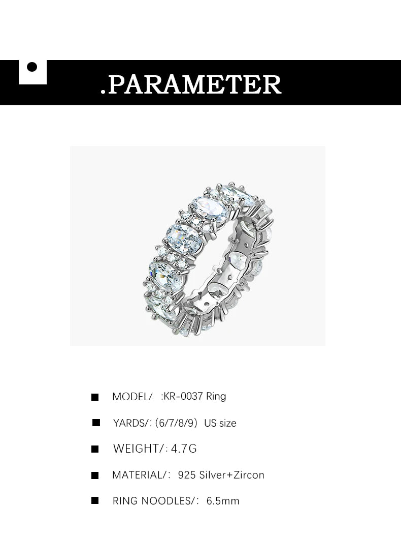 เครื่องประดับที่ดีผู้ผลิตขายส่งรูปไข่ตัดแหวนเพชรเต็มรูปแบบสำหรับผู้หญิงฮิปฮอปสเตอร์ลิงเงิน