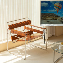 Vassili Chair Ins Nordic Saddle Leather Net Red Chair Stainless Steel Leisure Backrest Armchair