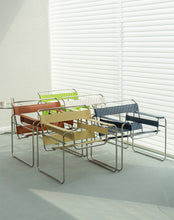 Vassili Chair Ins Nordic Saddle Leather Net Red Chair Stainless Steel Leisure Backrest Armchair