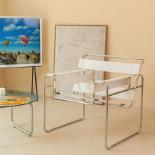 Vassili Chair Ins Nordic Saddle Leather Net Red Chair Stainless Steel Leisure Backrest Armchair