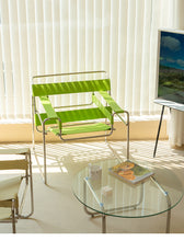 Vassili Chair Ins Nordic Saddle Leather Net Red Chair Stainless Steel Leisure Backrest Armchair