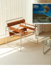 Vassili Chair Ins Nordic Saddle Leather Net Red Chair Stainless Steel Leisure Backrest Armchair