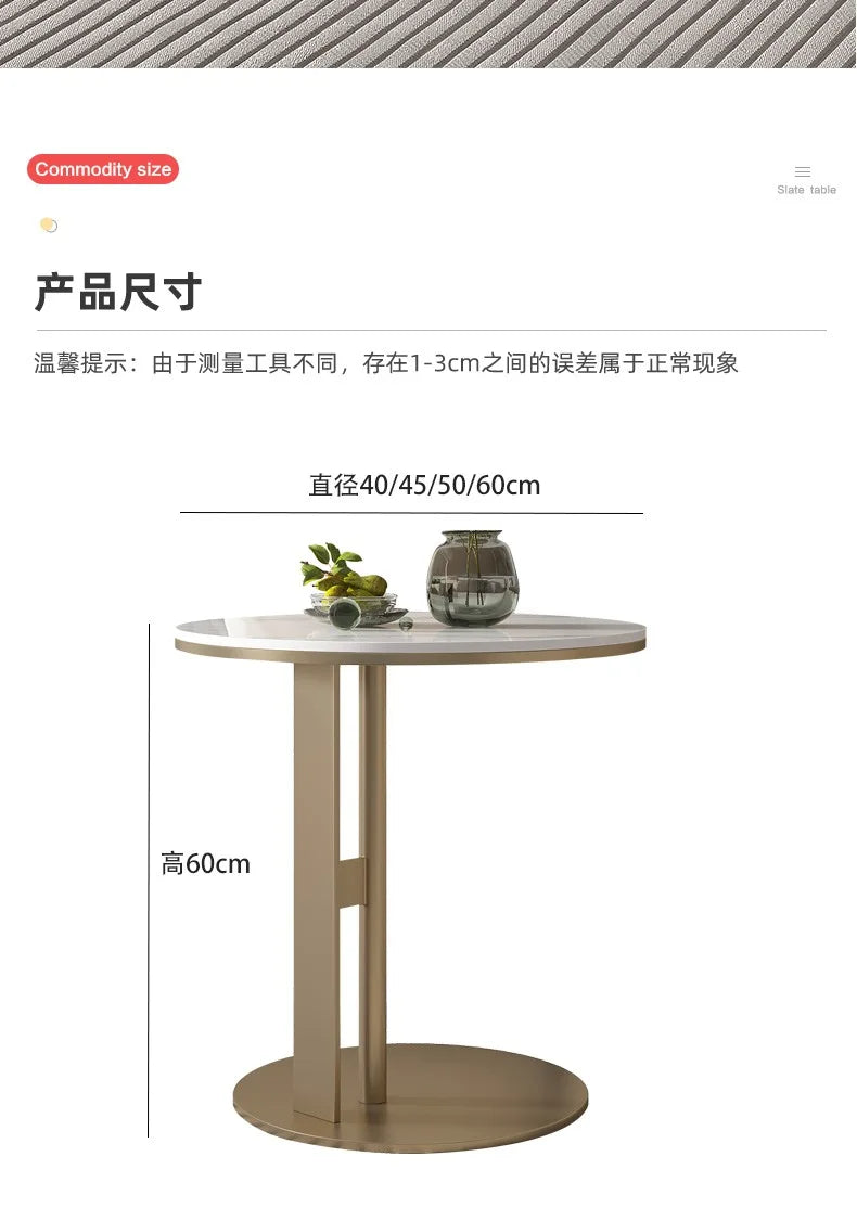 โต๊ะกาแฟทรงกลมสไตล์โรงแรมหรูหราไม่เหมือนใครโต๊ะรับประทานอาหารทันสมัยศูนย์ชาโซฟามุมด้านข้างของศาลา perabot rumah - ALINDA DECOR