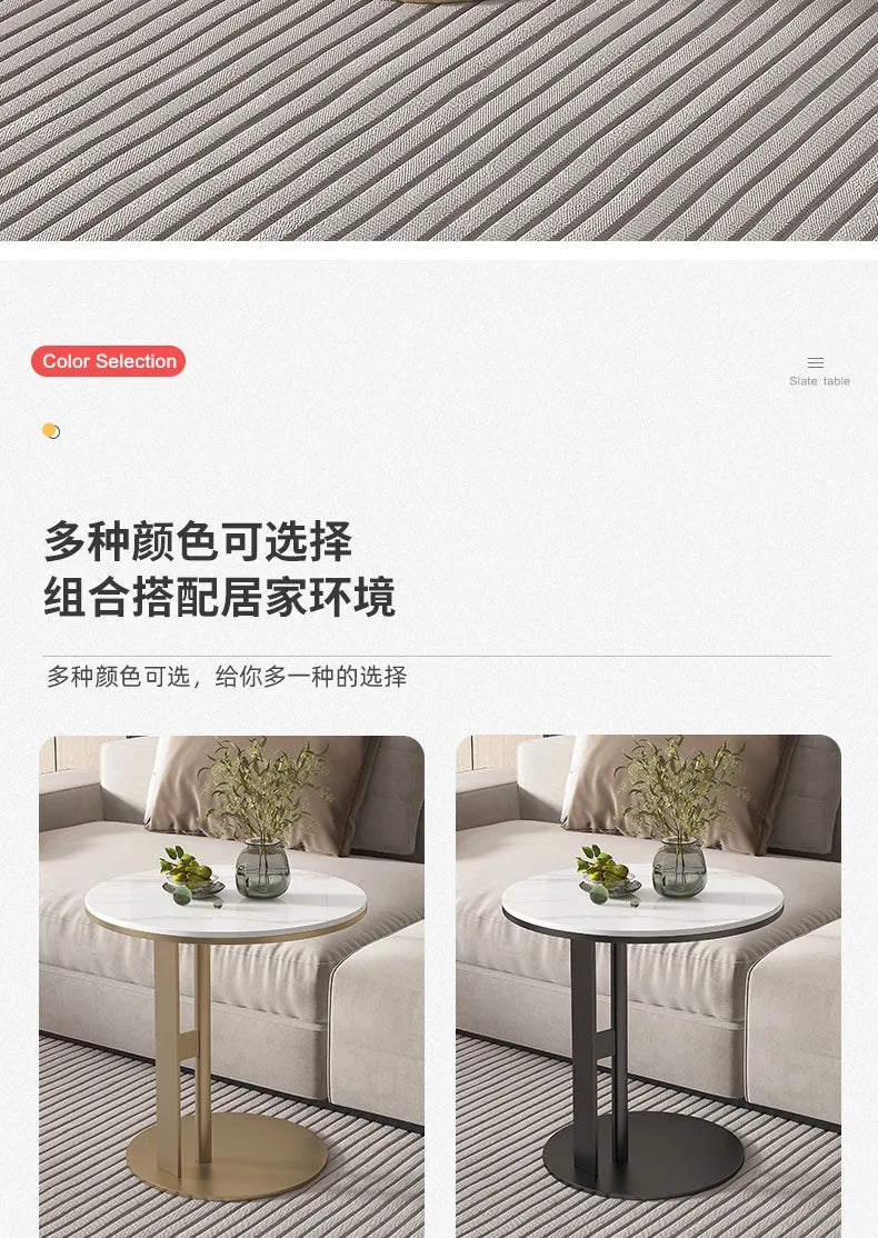 โต๊ะกาแฟทรงกลมสไตล์โรงแรมหรูหราไม่เหมือนใครโต๊ะรับประทานอาหารทันสมัยศูนย์ชาโซฟามุมด้านข้างของศาลา perabot rumah - ALINDA DECOR