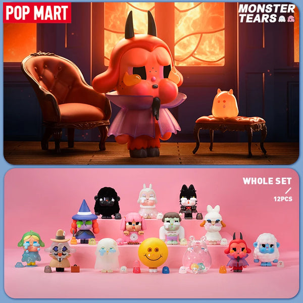 POP MART CRYBABY Monster Tears Series Mystery Box 1PC/12PCS POPMART Blind Box Action Figurine Cry Baby Collectible Toy