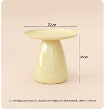 โต๊ะน้ำชาแบบเรียบง่ายโต๊ะกาแฟพลาสติกใสเช้าสไตล์นอร์ดิกทรงกลมสวยงามทันสมัยเฟอร์นิเจอร์ห้องนอน - ALINDA DECOR