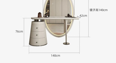 ชุดเดรสผู้หญิงมีหูจับหรูหราเครื่องสำอางโต๊ะเครื่องแป้งทันสมัยชุดแต่งหน้ากระจกเต็มตัวของใช้ในครัวเรือน - ALINDA DECOR