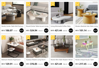 โต๊ะกาแฟทรงกลมสไตล์โรงแรมหรูหราไม่เหมือนใครโต๊ะรับประทานอาหารทันสมัยศูนย์ชาโซฟามุมด้านข้างของศาลา perabot rumah - ALINDA DECOR