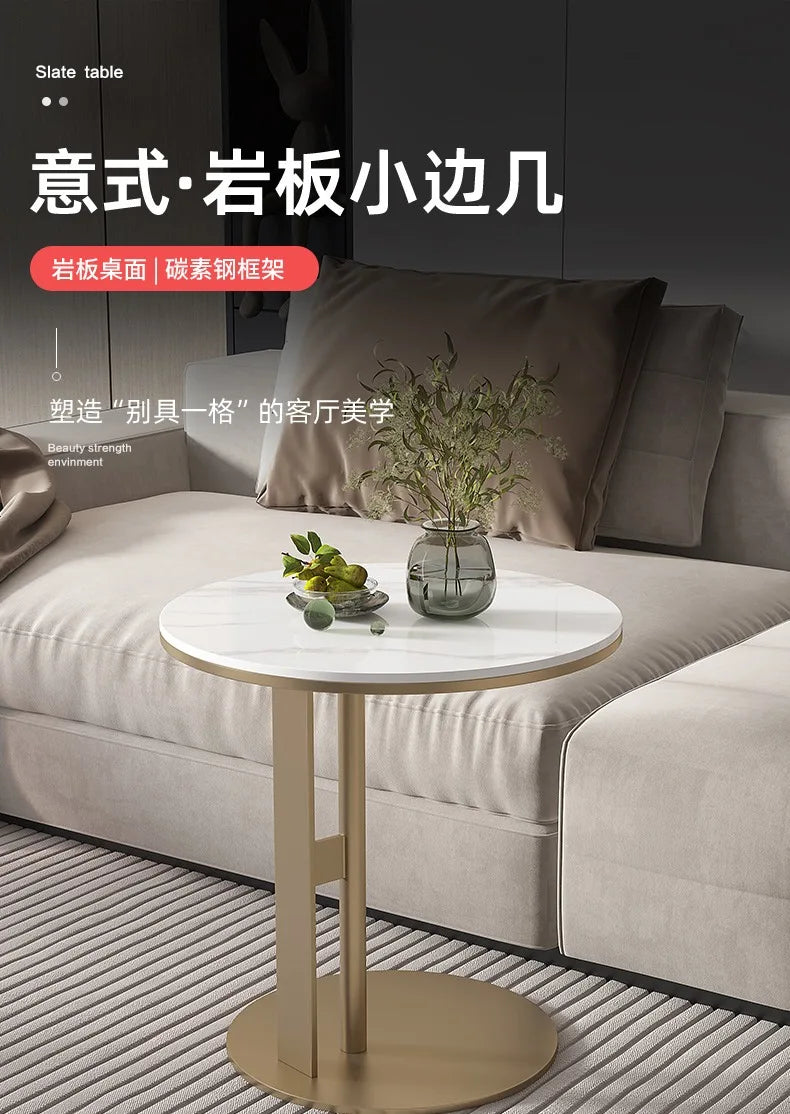 โต๊ะกาแฟทรงกลมสไตล์โรงแรมหรูหราไม่เหมือนใครโต๊ะรับประทานอาหารทันสมัยศูนย์ชาโซฟามุมด้านข้างของศาลา perabot rumah - ALINDA DECOR