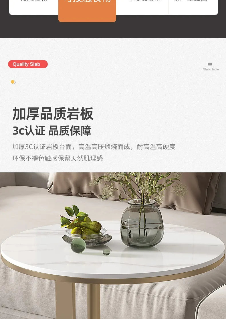 โต๊ะกาแฟทรงกลมสไตล์โรงแรมหรูหราไม่เหมือนใครโต๊ะรับประทานอาหารทันสมัยศูนย์ชาโซฟามุมด้านข้างของศาลา perabot rumah - ALINDA DECOR