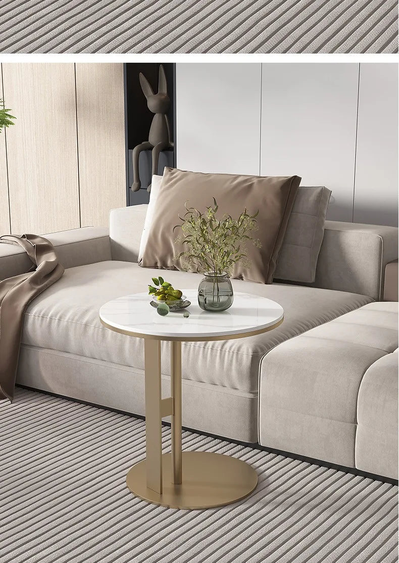 โต๊ะกาแฟทรงกลมสไตล์โรงแรมหรูหราไม่เหมือนใครโต๊ะรับประทานอาหารทันสมัยศูนย์ชาโซฟามุมด้านข้างของศาลา perabot rumah - ALINDA DECOR