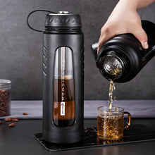 1000ML Heat-Resistant Glass Water Cup Black