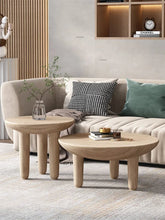 โมเดิร์นตารางไม้กาแฟสำหรับห้องนั่งเล่นเฟอร์นิเจอร์ในครัวเรือน Designer ด้านข้างโซฟาตารางระเบียงพักผ่อนรอบกาแฟตาราง - ALINDA DECOR