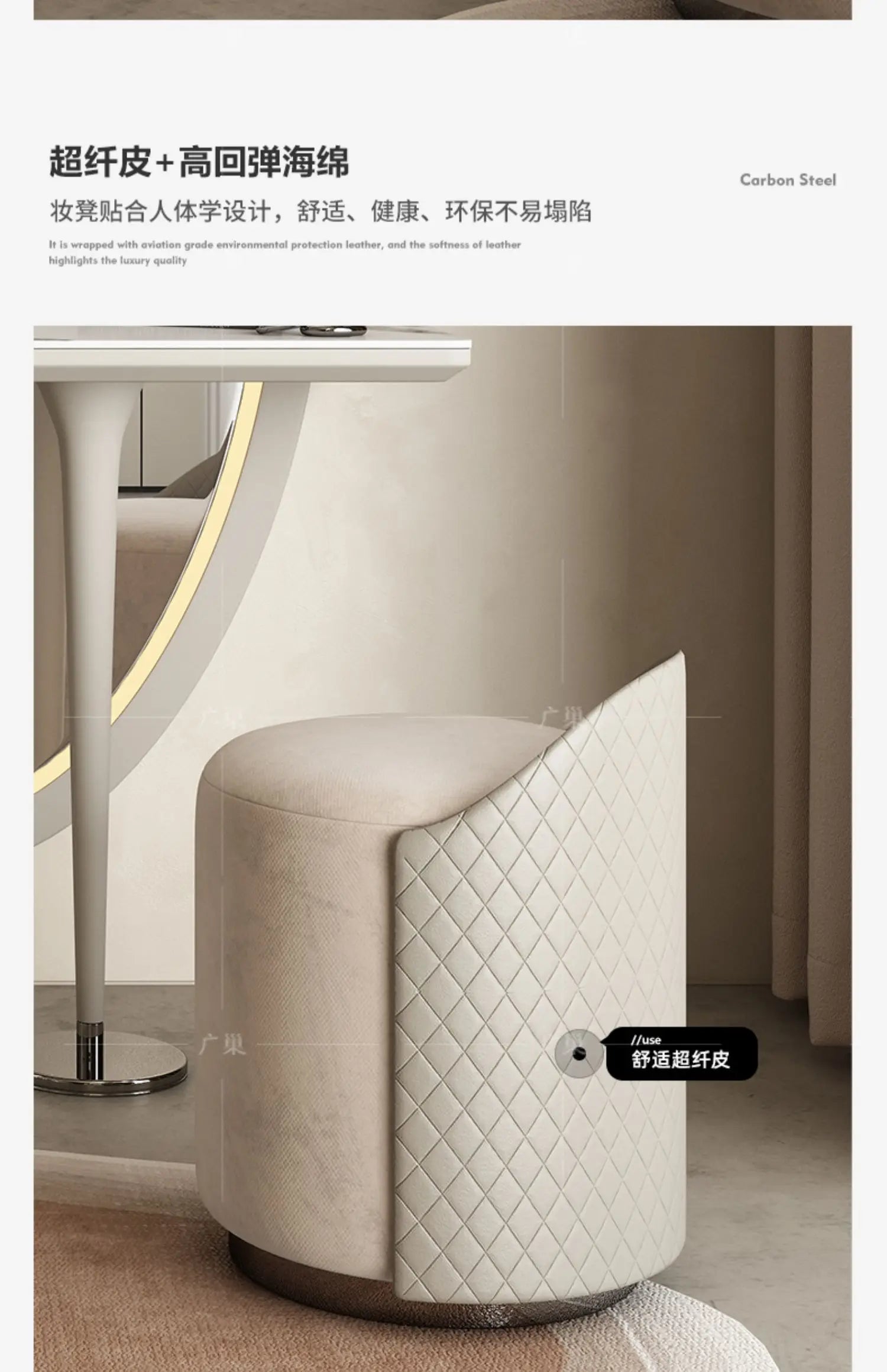 ชุดเดรสผู้หญิงมีหูจับหรูหราเครื่องสำอางโต๊ะเครื่องแป้งทันสมัยชุดแต่งหน้ากระจกเต็มตัวของใช้ในครัวเรือน - ALINDA DECOR