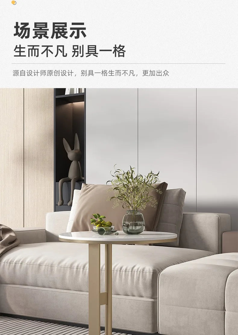 โต๊ะกาแฟทรงกลมสไตล์โรงแรมหรูหราไม่เหมือนใครโต๊ะรับประทานอาหารทันสมัยศูนย์ชาโซฟามุมด้านข้างของศาลา perabot rumah - ALINDA DECOR