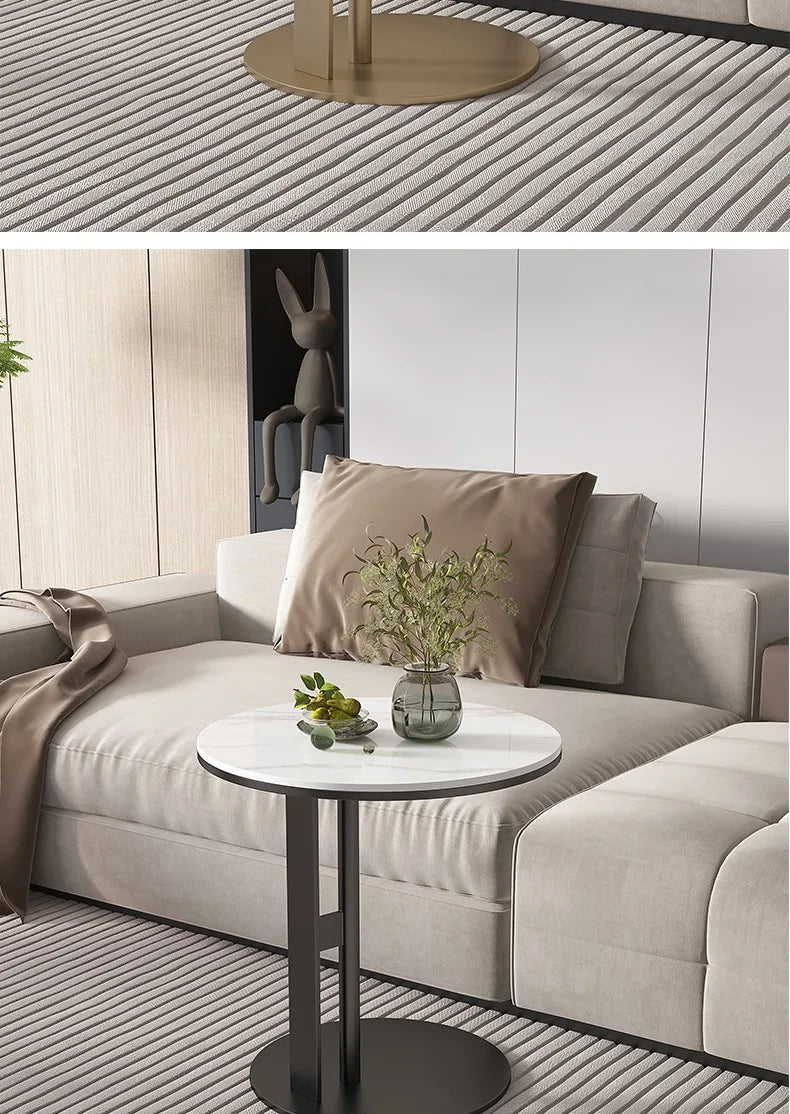 โต๊ะกาแฟทรงกลมสไตล์โรงแรมหรูหราไม่เหมือนใครโต๊ะรับประทานอาหารทันสมัยศูนย์ชาโซฟามุมด้านข้างของศาลา perabot rumah - ALINDA DECOR