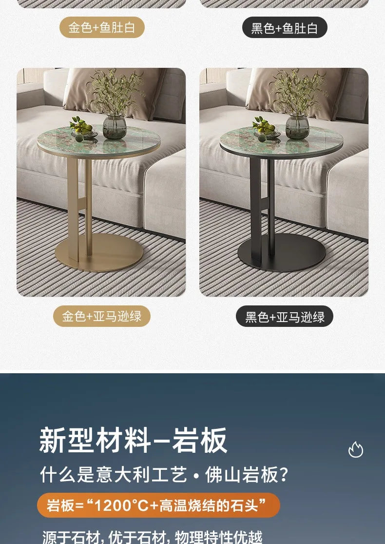 โต๊ะกาแฟทรงกลมสไตล์โรงแรมหรูหราไม่เหมือนใครโต๊ะรับประทานอาหารทันสมัยศูนย์ชาโซฟามุมด้านข้างของศาลา perabot rumah - ALINDA DECOR