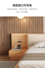 ที่นอนไม้ซุงสไตล์ญี่ปุ่นชั้นล่างกล่องเก็บของสูงไร้ลมเรียบง่ายเตียงคู่ขนาด1.8เมตร