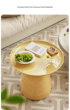 โต๊ะน้ำชาแบบเรียบง่ายโต๊ะกาแฟพลาสติกใสเช้าสไตล์นอร์ดิกทรงกลมสวยงามทันสมัยเฟอร์นิเจอร์ห้องนอน - ALINDA DECOR