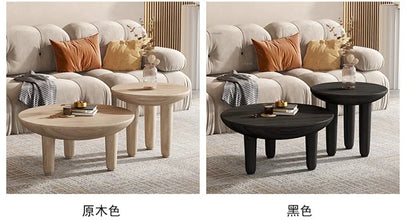 โมเดิร์นตารางไม้กาแฟสำหรับห้องนั่งเล่นเฟอร์นิเจอร์ในครัวเรือน Designer ด้านข้างโซฟาตารางระเบียงพักผ่อนรอบกาแฟตาราง - ALINDA DECOR