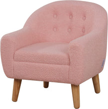 Alinda เก้าอี้โซฟาเด็กขาไม้สำหรับเด็กของขวัญ (สีน้ำเงิน) - ALINDA DECOR