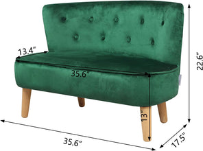 Alinda โซฟาเด็ก 2 ที่นั่งทำจากไม้สำหรับเด็กอายุ 3 - 6 ปีของขวัญ - ALINDA DECOR