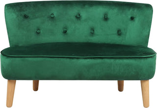 Alinda โซฟาเด็ก 2 ที่นั่งพร้อมผ้ากำมะหยี่, เก้าอี้โซฟาเด็ก - ALINDA DECOR